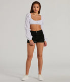 Upgrade your style game for 2025 with the Official Cutie Tie Back Long Sleeve Crop Top, perfect for any fashion-forward wardrobe.