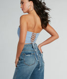 Dainty And Divine Floral Embroidered Corset Top