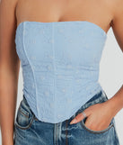 Dainty And Divine Floral Embroidered Corset Top