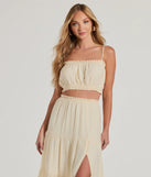 Romance For Two Sleeveless Crop Top