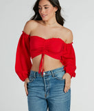 Alluring Daydream Off-The-Shoulder Crop Top
