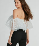 Rise And Bloom Off-The-Shoulder Floral Crop Top