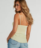 Sweet Admiration Button Peplum Tank Top