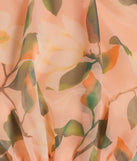 Gorgeous Perfection Halter Floral Chiffon Crop Top