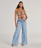 The waist-defining bodice style of the Blooming Beauty Tapestry Lace-Up Cropped Corset Top in taupe is perfect for making a statement with your outfit and provides the structure, molded cups, or lace-up details that capture the corset trend.