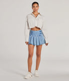 Stand out this winter in the Officially Cute Long Sleeve Button Down Crop Top, a women's lime green long-sleeve top crafted from an elevated fabric with a modern necklineperfect for party outfits, holiday attire, or elevated casual outfits.