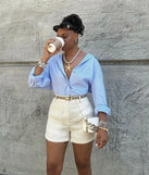 Casual Times Long Sleeve Striped Button Down Top