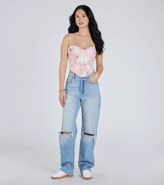 One Of A Kind Multi-Print Corset Top | Windsor