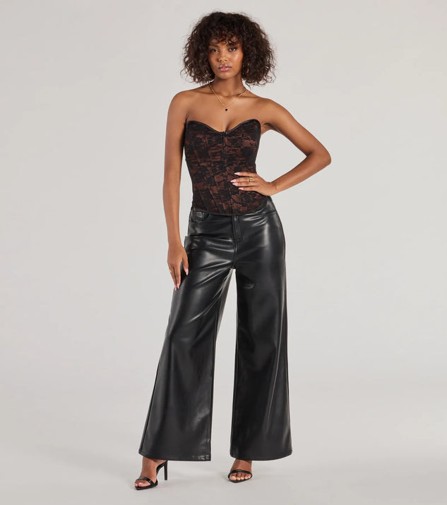 Queen Of Midnight Lace Corset Top | Windsor