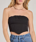 Corset With The Program Strapless Crop Top