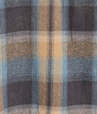 The Casual Staple Plaid Flannel Top is a women's blue long-sleeve top with an elevated style and unique design accents, perfect for layering or transitioning into colder months.