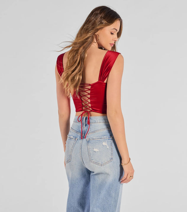 Renaissance Spell Lace-Up Satin Corset | Windsor