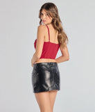 From bold to effortless, the Sultry Night-Out Lace Trim Mesh Bustier Top lets you define your vibe with red tops that speak your style.