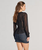 From bold to effortless, the Sheer To Be Seen Smocked Back Chiffon Button Top lets you define your vibe with black tops that speak your style.