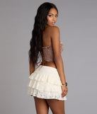 Vintage Vibes Strapless Lace-Up Denim Corset Top