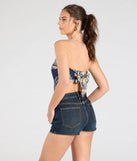 From bold to effortless, the Sun Soaked Cutie Satin Scarf Top lets you define your vibe with navy blue tops that speak your style.