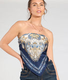 From bold to effortless, the Sun Soaked Cutie Satin Scarf Top lets you define your vibe with navy blue tops that speak your style.
