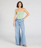From bold to effortless, the Chic And Snatched Strapless Lace Trim Corset Top lets you define your vibe with sage green tops that speak your style.