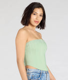 From bold to effortless, the Chic And Snatched Strapless Lace Trim Corset Top lets you define your vibe with sage green tops that speak your style.