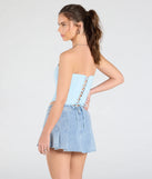From bold to effortless, the Chic And Snatched Strapless Lace Trim Corset Top lets you define your vibe with light blue tops that speak your style.