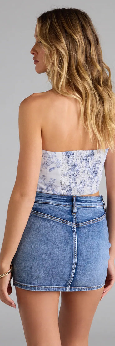 Complete your look with the Pick The Flowers Lace Trim Floral Corset Top, a trendy white top that’s ready to pair with anything in your fall rotation.