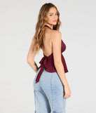 From bold to effortless, the Chic Flowy Lace Chiffon Halter Top lets you define your vibe with burgundy tops that speak your style.