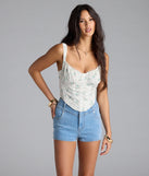 From bold to effortless, the Caught My Attention Floral Lace Bustier lets you define your vibe with sage green tops that speak your style.