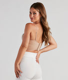 The waist-defining bodice style of the Reigning Lace Bustier Top in natural is perfect for making a statement with your outfit and provides the structure, molded cups, or lace-up details that capture the corset trend.