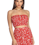 On Vacay Floral Smocked Tube Top