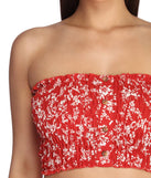 On Vacay Floral Smocked Tube Top