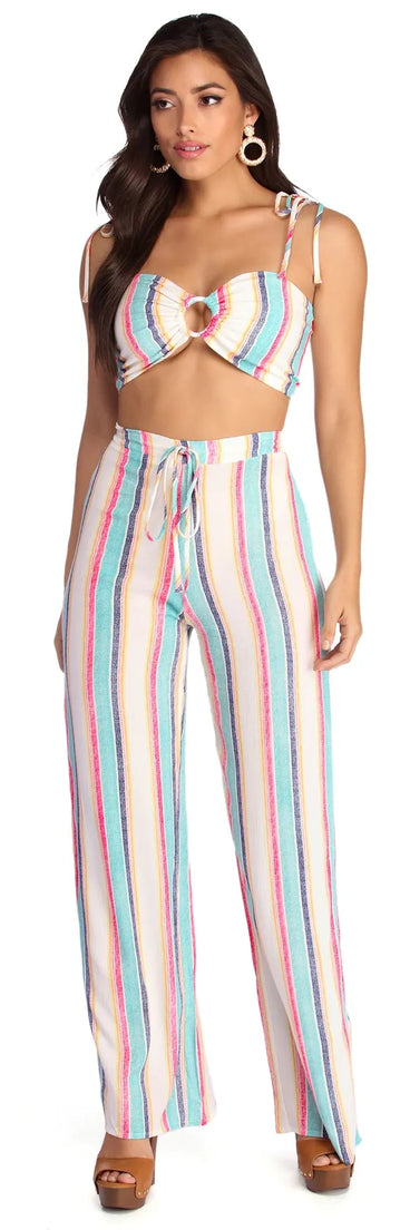 Sweet Like Candy Striped Crop Top