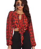 Boho Tie Front Crop Top