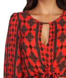 Boho Tie Front Crop Top