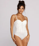 Get Structured Lace Bodysuit