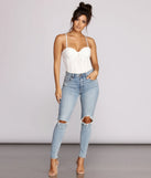 Get Structured Lace Bodysuit
