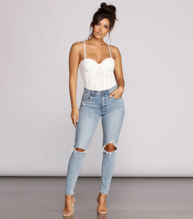 Get Structured Lace Bodysuit | Windsor