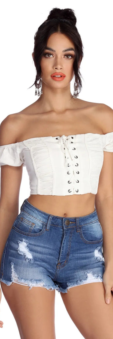 My Type Lace Up Crop Top