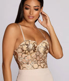 Sweet Sequins Embroidered Bustier