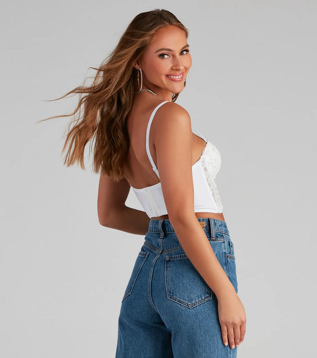 Pretty In Pearls Hand Beaded Bustier | Windsor