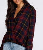 She's Outdoorsy Plaid Top