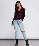 She's Outdoorsy Plaid Top