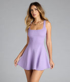 Whether you're headed to brunch or running errands, the Sweet Like Me Scoop Neck Skater Mini Dress in lavender delivers effortless style in a breathable, go-to casual dress.