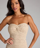 Barefoot Bliss Strapless Crochet Maxi