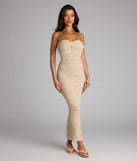 Barefoot Bliss Strapless Crochet Maxi