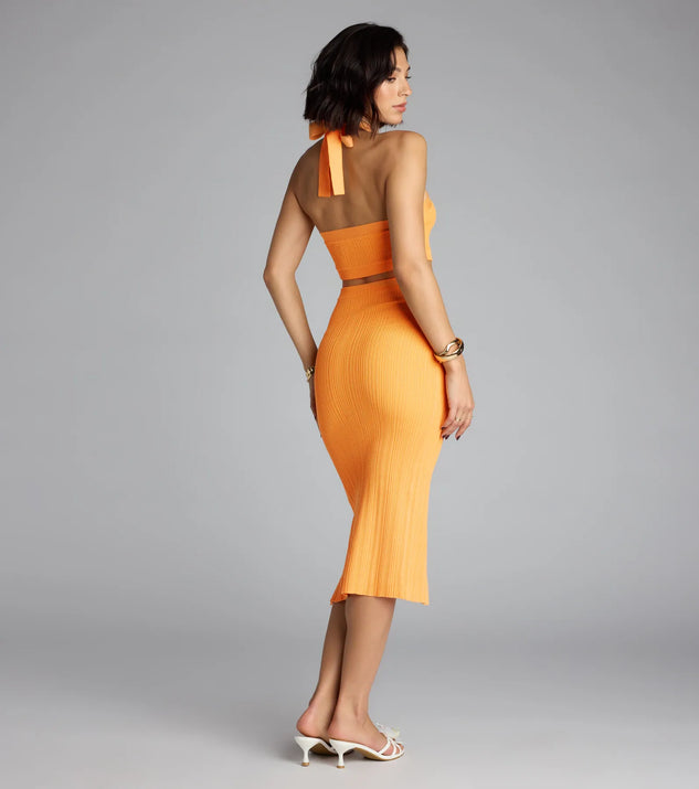 Sunkissed and Snatched Halter Midi Dress