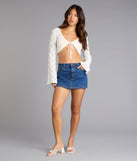 Boho Romance Vibes Long Sleeve Tie Front Top
