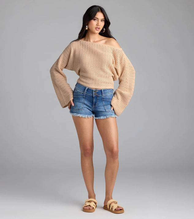 Cute In Crochet Long Sleeve Sweater | Windsor