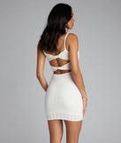 Twist and Slay Crochet Mini Dress