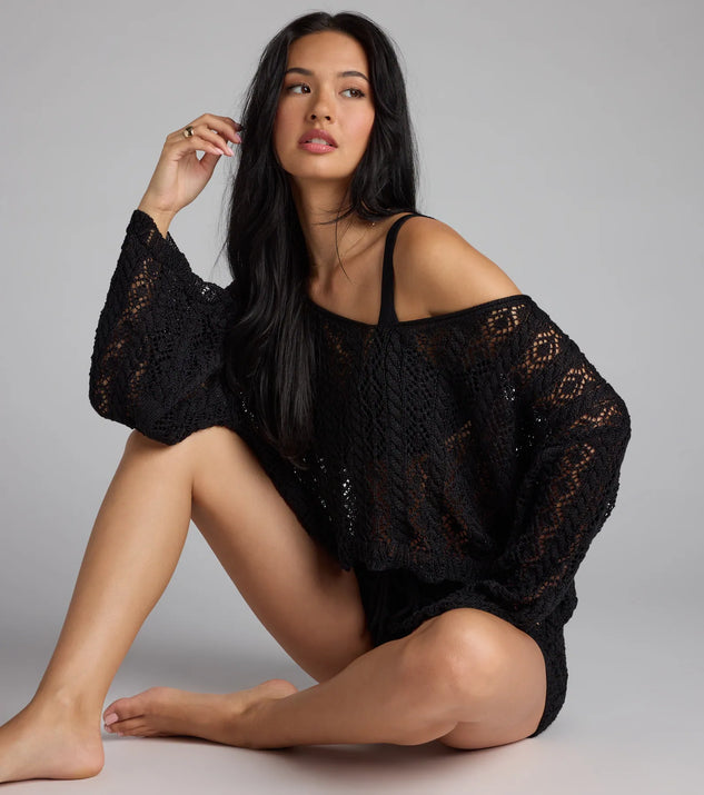 Breezy Nights Crop Crochet Sweater | Windsor