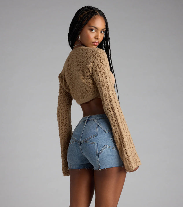 Feeling Breezy Crochet Bolero Sweater | Windsor